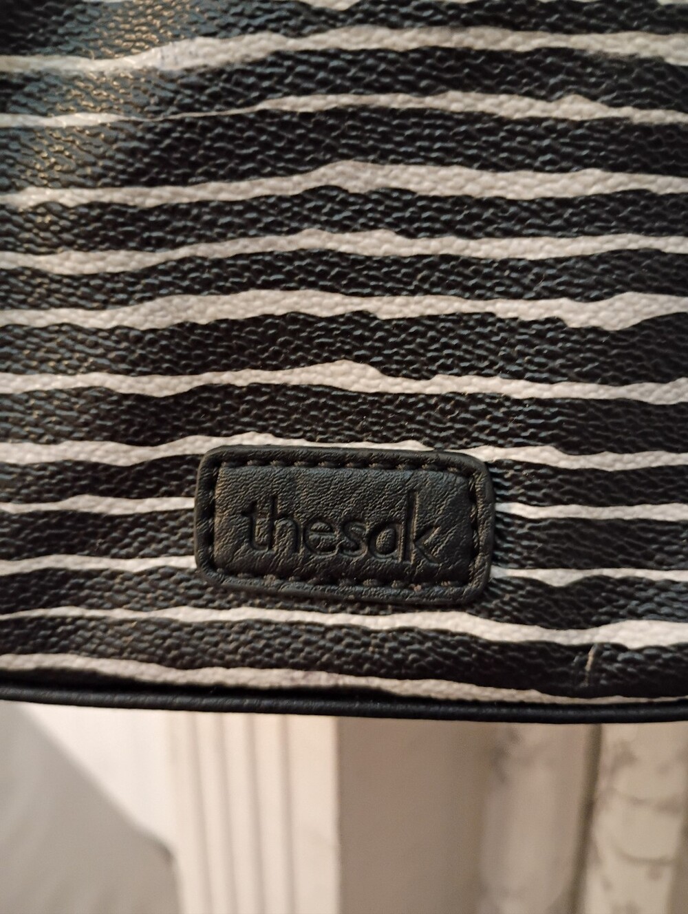 The Sak Black and White Striped Tote - Picture 2 of 9